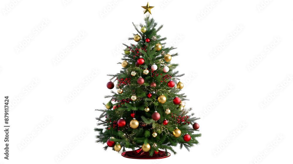 christmas tree isolated on white background,generative ai christmas tree isolated on white background,generative ai