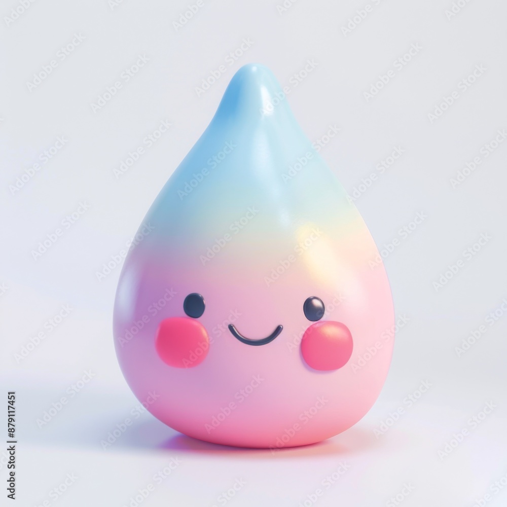 cute raindrop emoji on white background cute raindrop emoji on white background