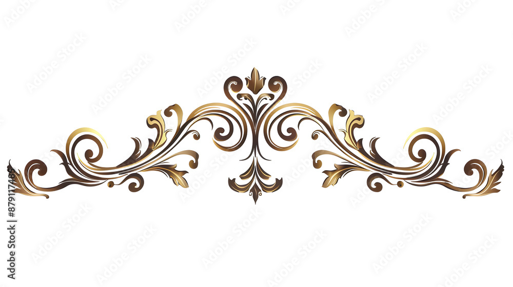 gold decorative photo frame border design white background,generative ai gold decorative photo frame border design white background,generative ai