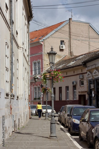 streets of old town in Novi Sad, Serbia
