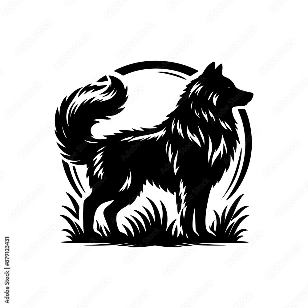 Wolf silhouette vector illustration Wolf silhouette vector illustration