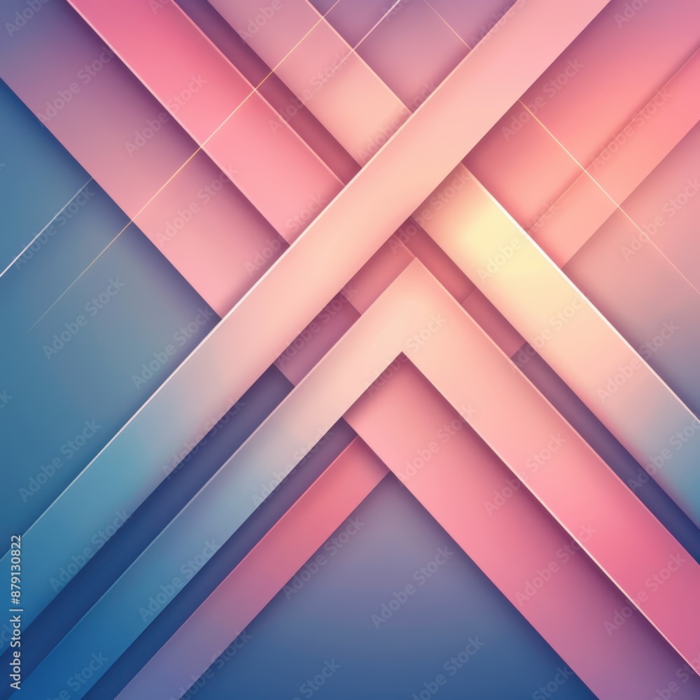 Obraz premium Pastel Geometric Shapes Overlapping