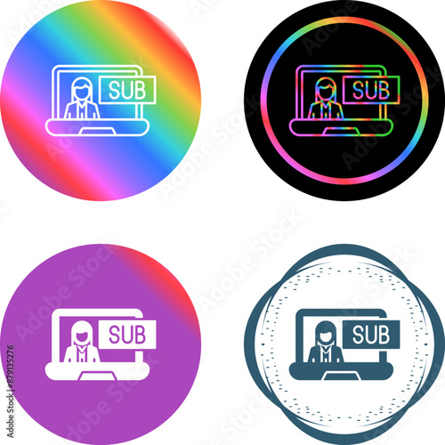 Subscriber Model Vector Icon