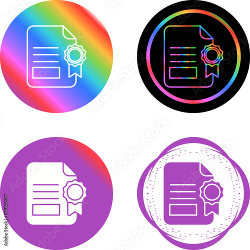 Certificate Vector Icon