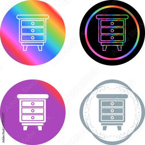 Chest Of Drawers Vector Icon