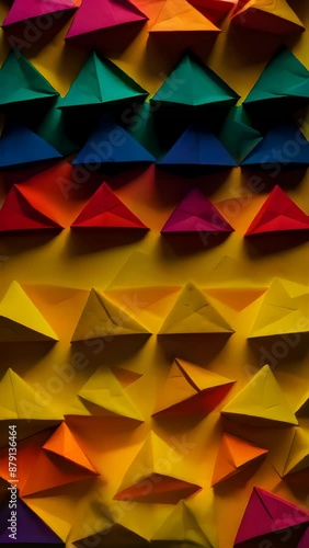 abstract background with colorful triangles