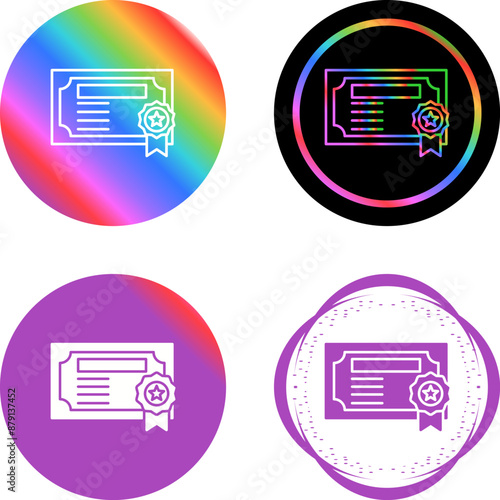 Certificate Vector Icon