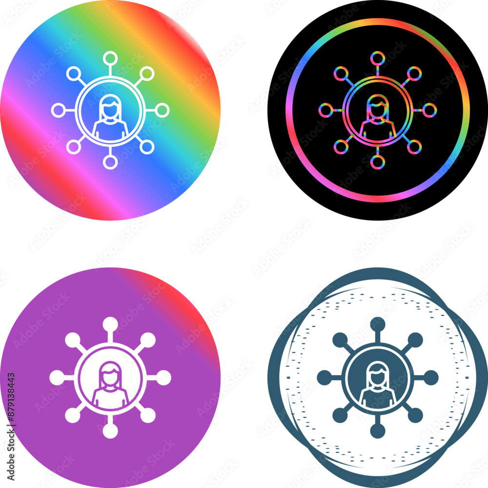 Personal Network Vector Icon Personal Network Vector Icon