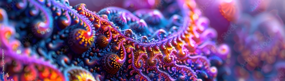 A colorful, abstract image of a spiral with a purple background A colorful, abstract image of a spiral with a purple background