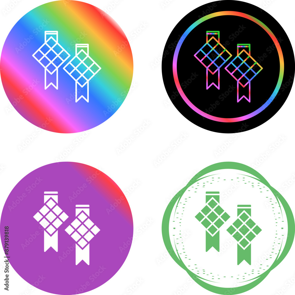 Ketupat Vector Icon Ketupat Vector Icon
