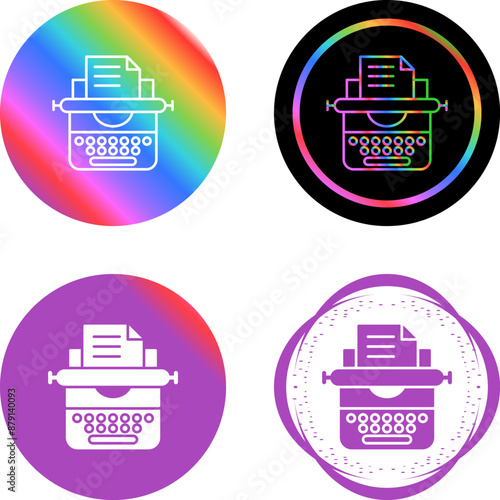 Typewriter Vector Icon