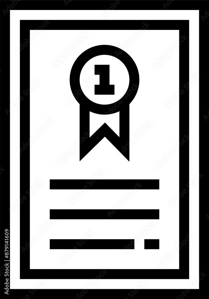 Fototapeta premium certificate icon. Achievement vector. award. Vector icon Vector illustration.