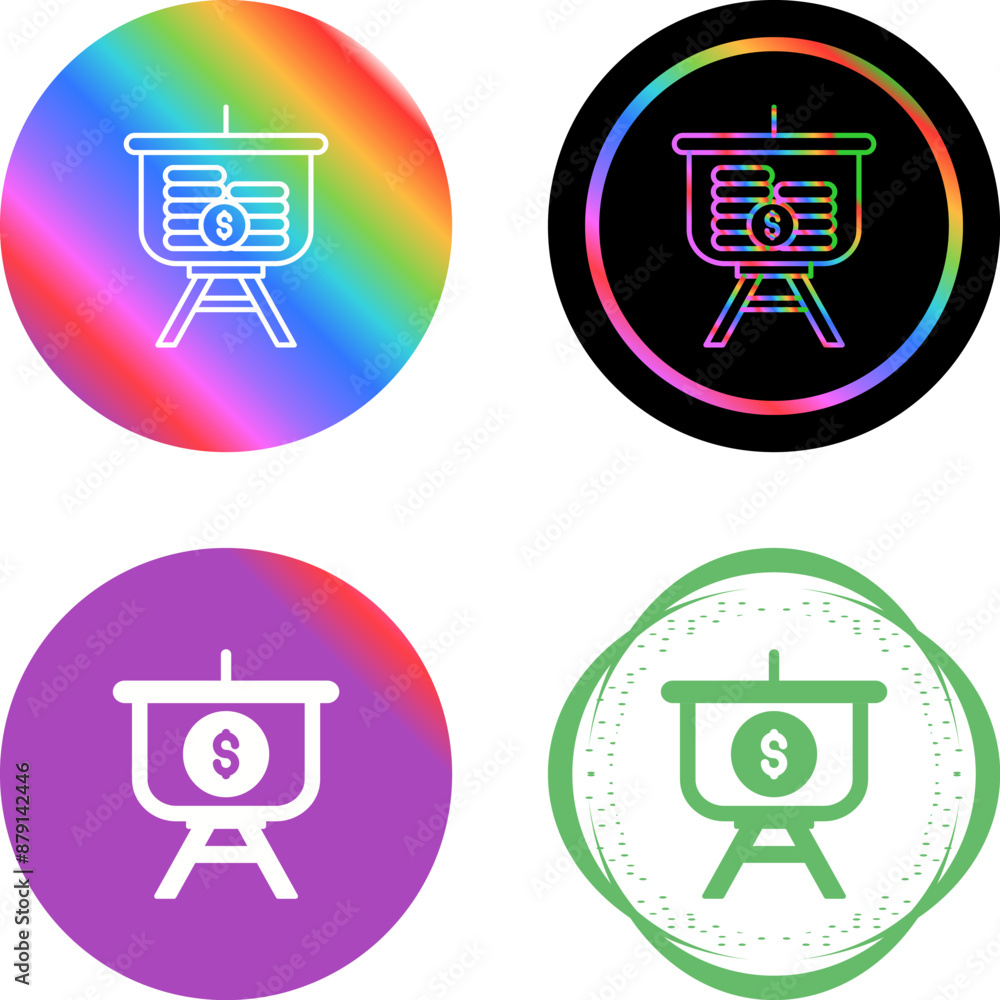 Dollar Presentation Vector Icon Dollar Presentation Vector Icon
