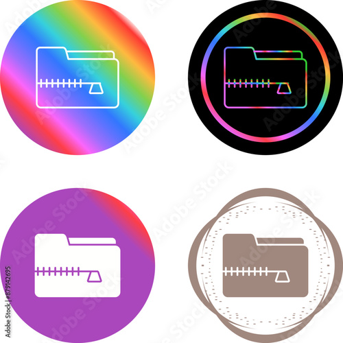 Zip File Vector Icon