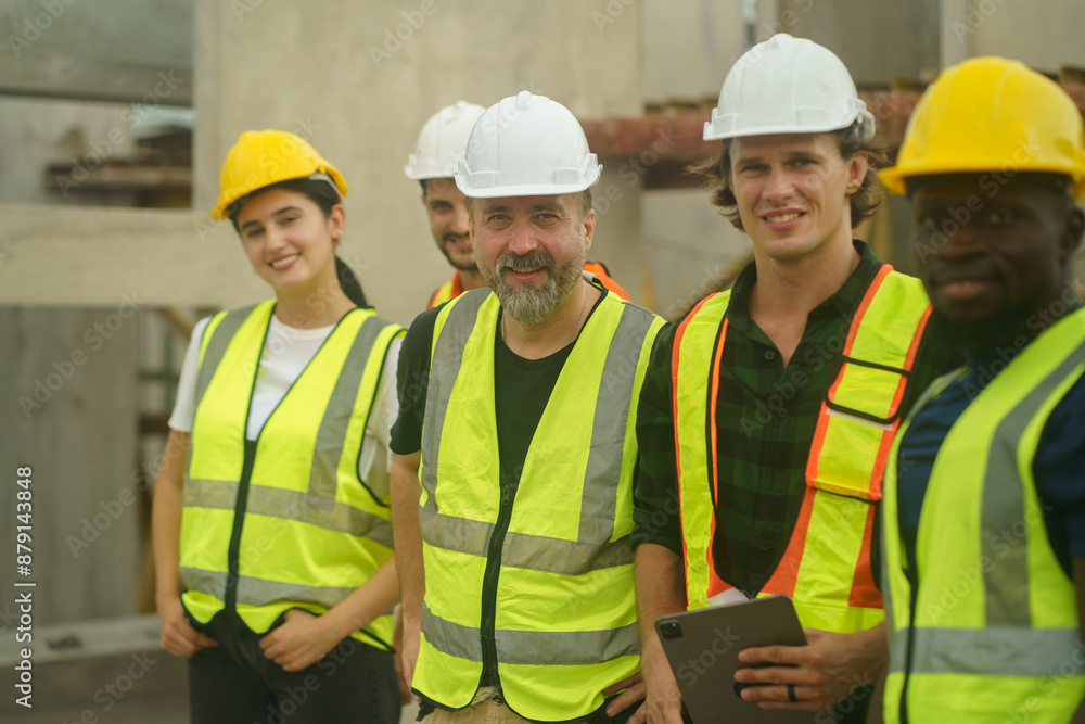 group of professional team construction at site group of professional team construction at site