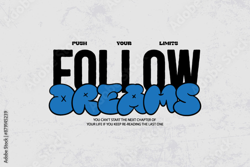 Modern streetwear graphic design t-shirt print design template