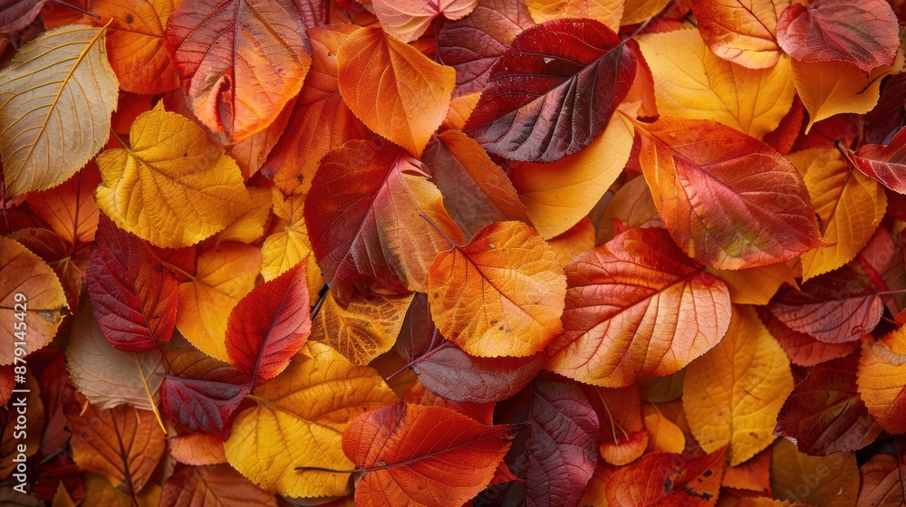 A vibrant collection of colorful autumn leaves creating a textured and beautiful seasonal background. A vibrant collection of colorful autumn leaves creating a textured and beautiful seasonal background.