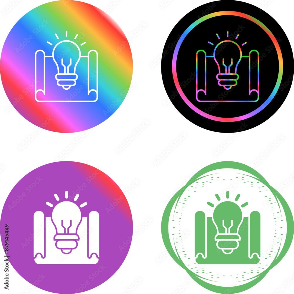 Blueprint Vector Icon Blueprint Vector Icon