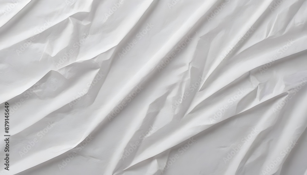 Obraz premium White Wrinkled Fabric
