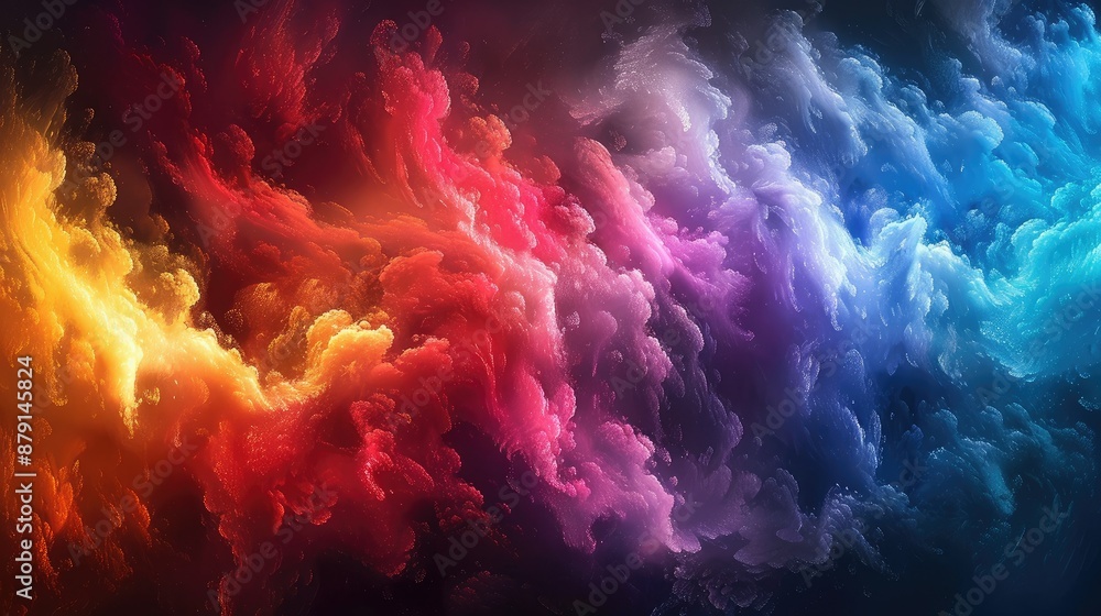 Spectrum of colors blending in artistic chaos Spectrum of colors blending in artistic chaos