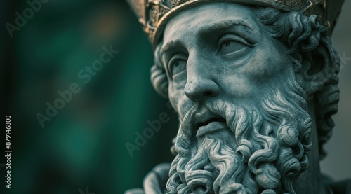 Wallpaper Mural Detailed stone sculpture of an ancient deity Torontodigital.ca