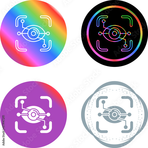 Eye Recognition Vector Icon