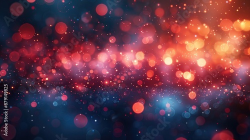 Colorful abstract background with blurred lights and bokeh effect, suitable for festive occasions