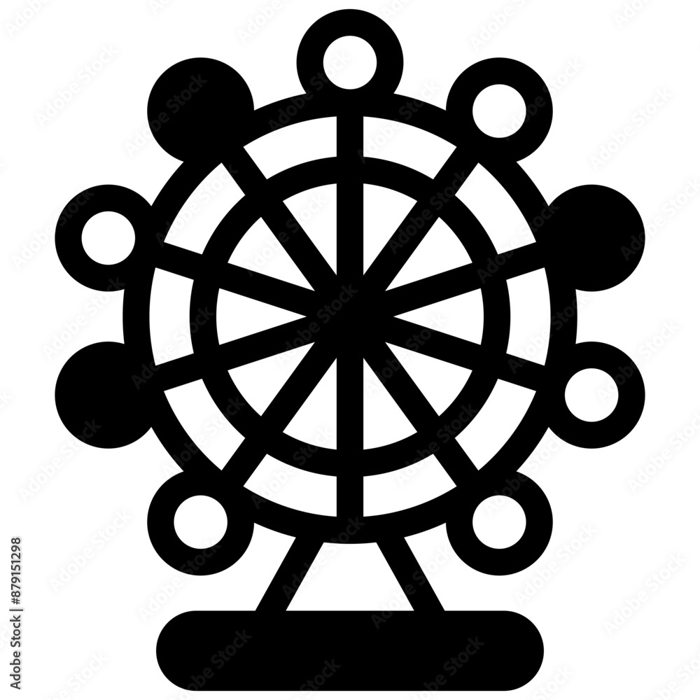 Circus, ferris, party, wheel Icon Circus, ferris, party, wheel Icon