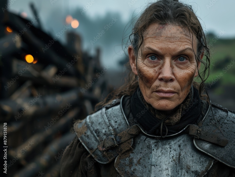 Obraz premium Rugged outdoor explorer with weathered face