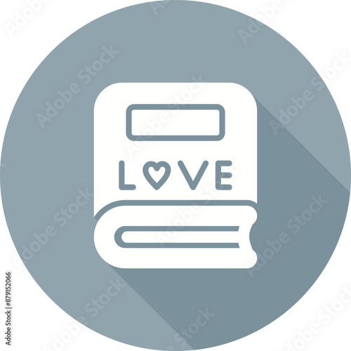 Love story book Vector Icon