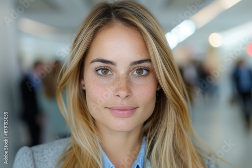 Wallpaper Mural Closeup portrait of a young woman with blonde hair Torontodigital.ca