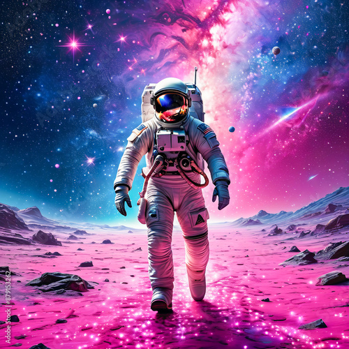 Astronaut on Pink Planet. © peemee19