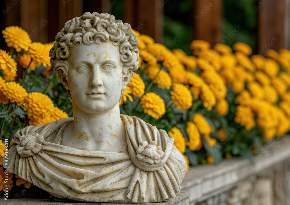 ancient roman statue in a garden ancient roman statue in a garden