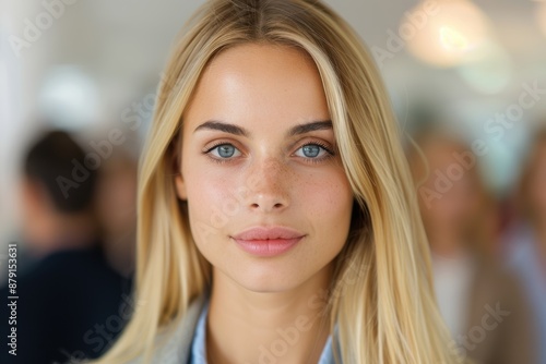 Wallpaper Mural Closeup portrait of a beautiful young woman with blonde hair Torontodigital.ca