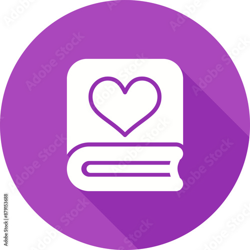 Romantic poetry book Vector Icon