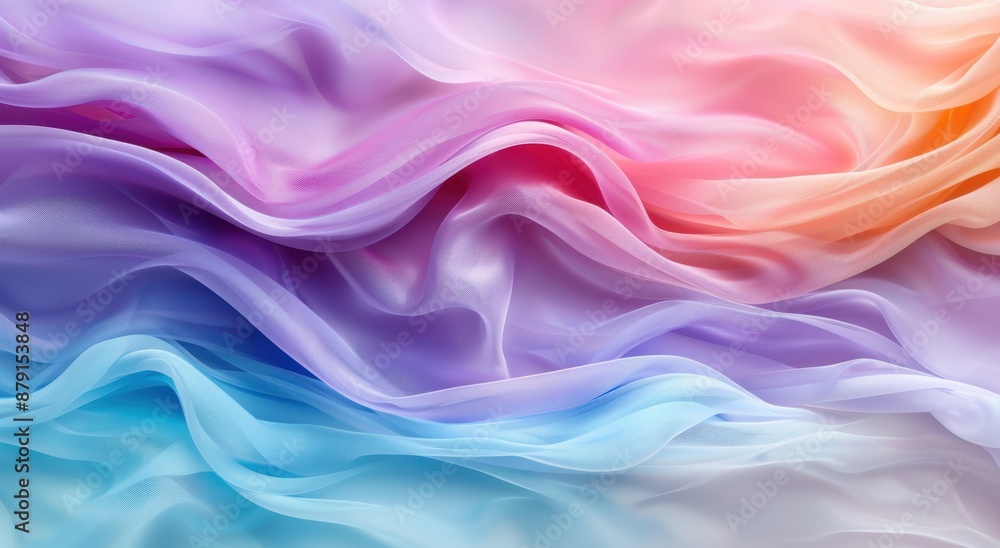 Fototapeta premium Vibrant abstract fabric waves