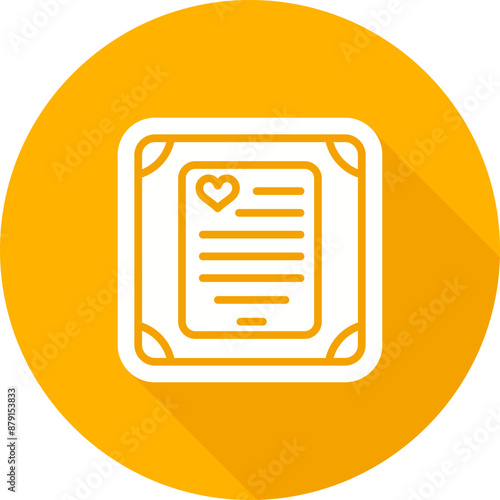 Love poem in a frame Vector Icon