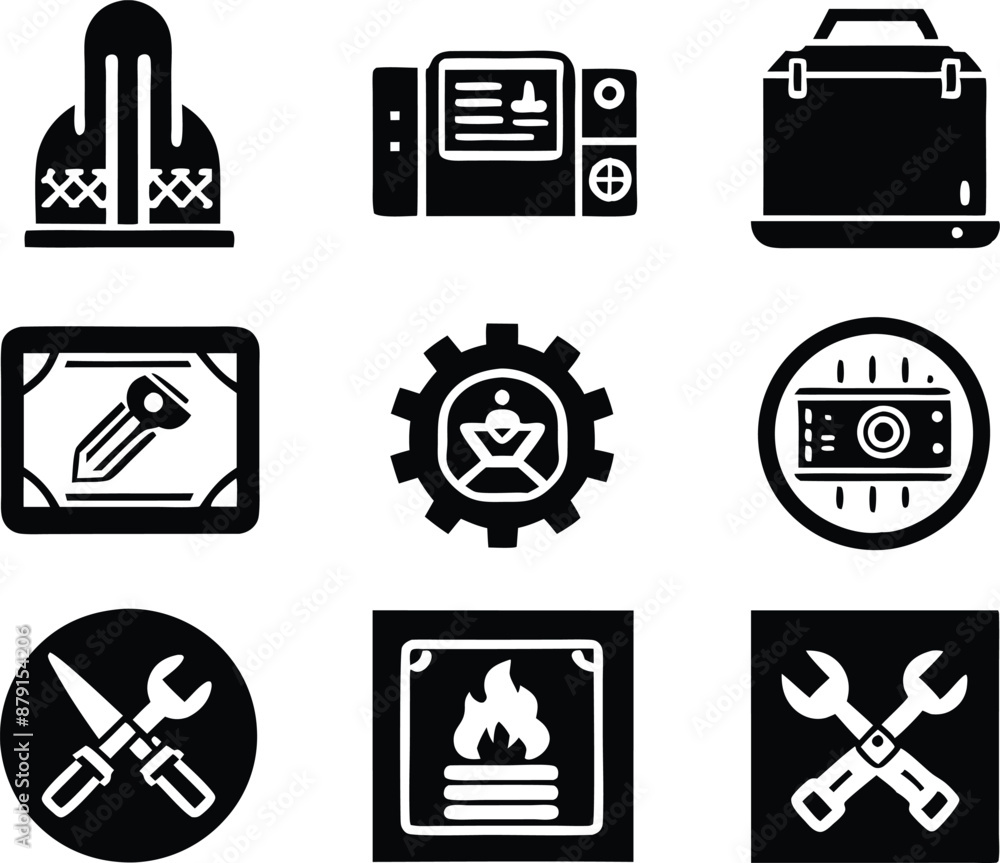 set of workshop icon illustration. communication, business, management, leadership, seminar, support, person set of workshop icon illustration. communication, business, management, leadership, seminar, support, person