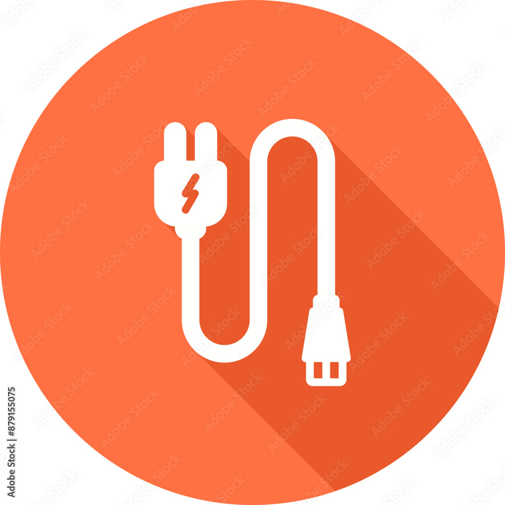 Monitor Cable Vector Icon Monitor Cable Vector Icon