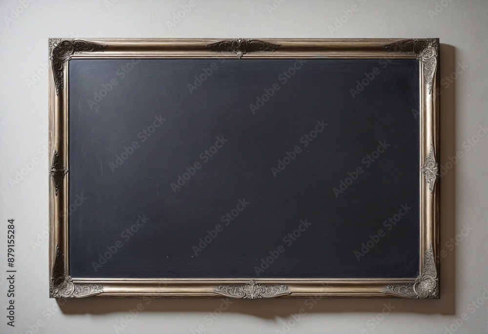 Fototapeta premium Blackboard aged ancient antique black blank board 