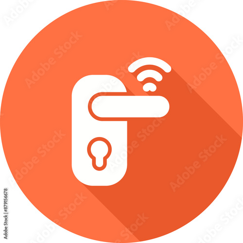 Smart Door Lock Vector Icon