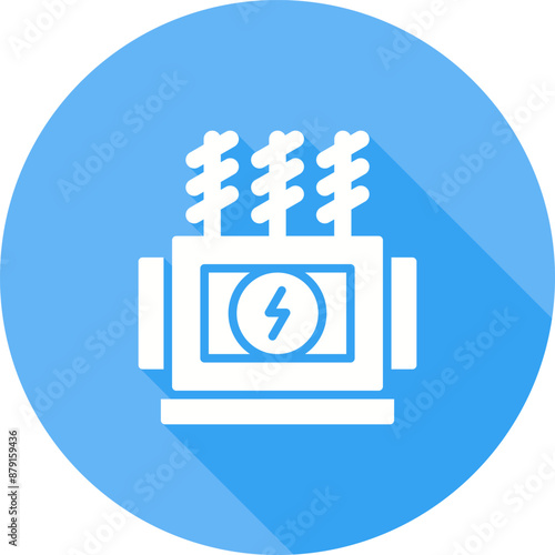 Power Transformer Vector Icon