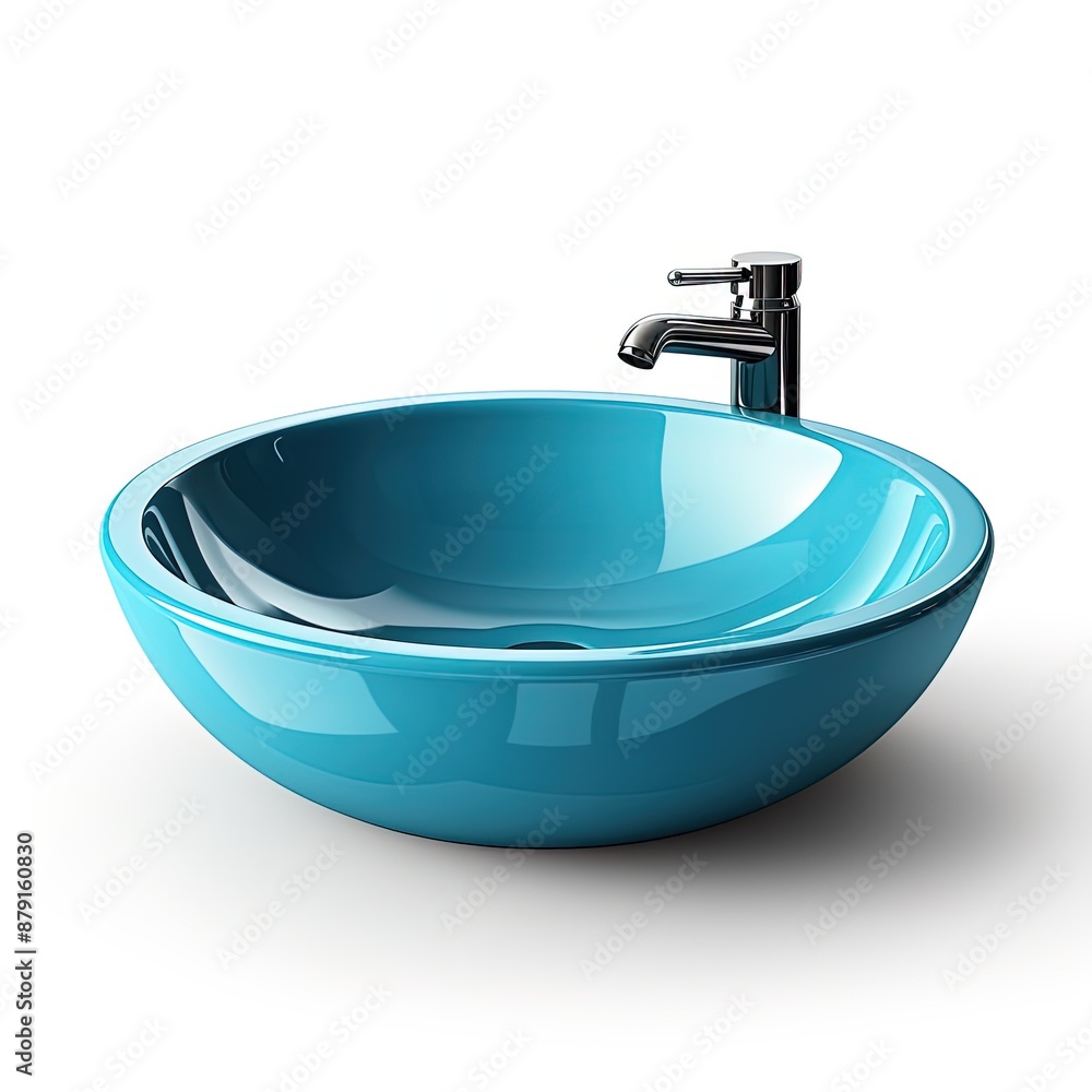 Simple and Clean Cartoon Flat Realistic Basin Illustration Simple and Clean Cartoon Flat Realistic Basin Illustration