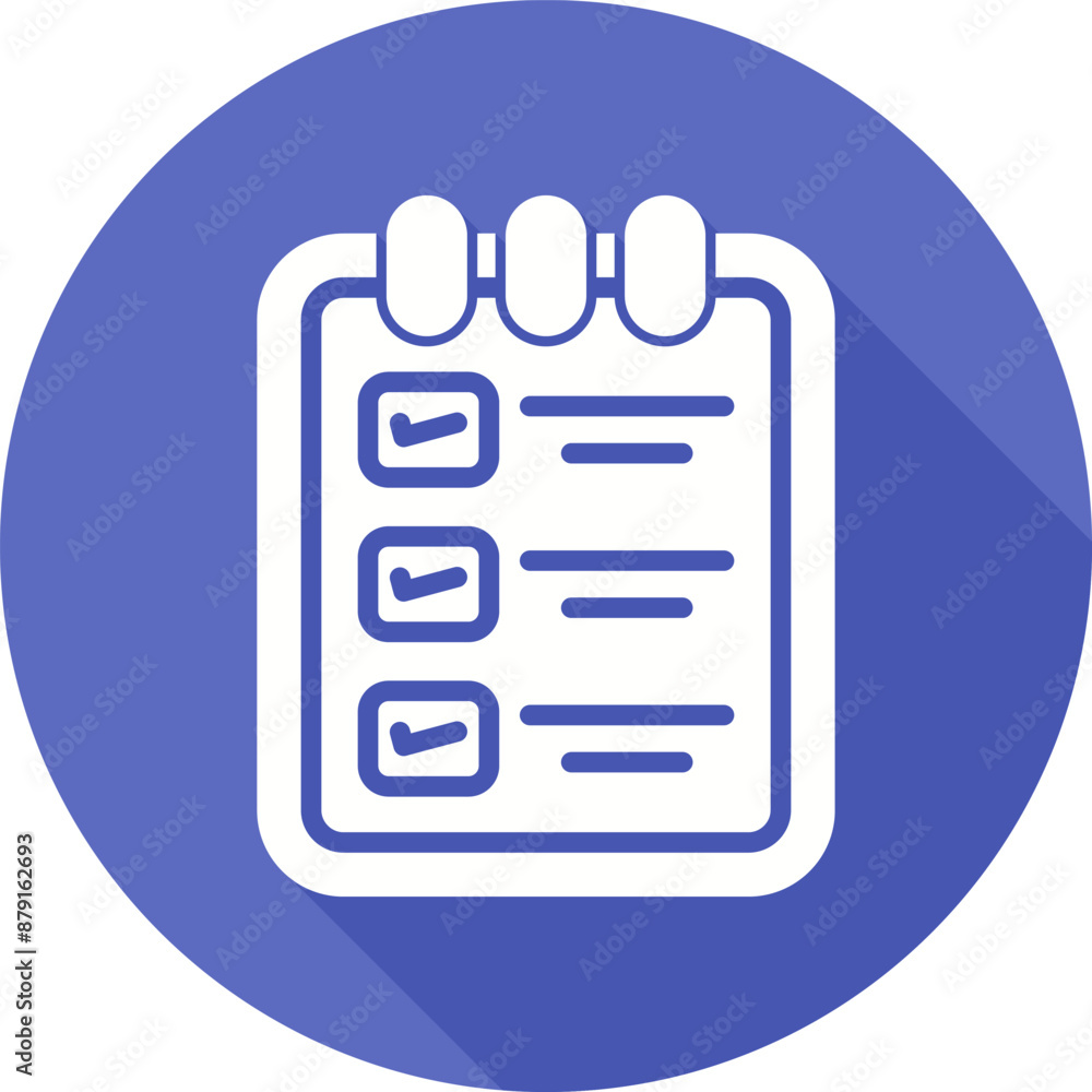 Memo pad with checklist Vector Icon Memo pad with checklist Vector Icon