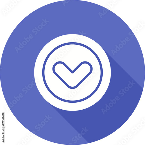 Angle Down Vector Icon
