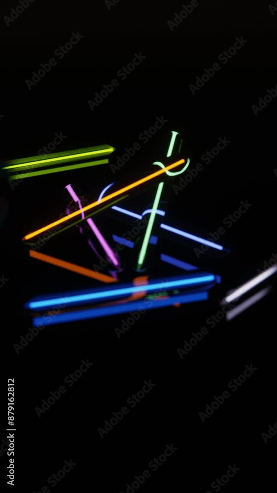 Neon Glowing Light Trails in Dark Background with Green, Purple, and Blue Colors
Neon Glowing Light Trails in Dark Background with Green, Purple, and Blue Colors