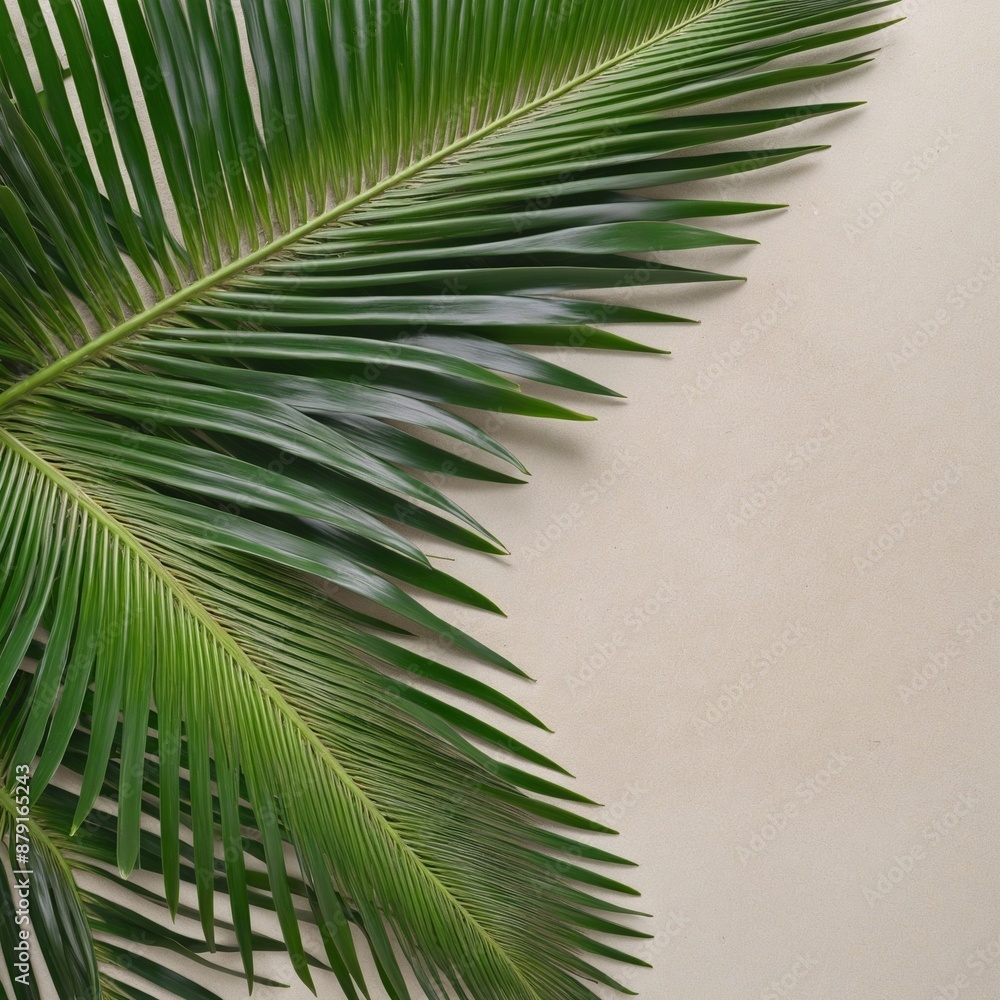 Fototapeta premium Top view of palm tree