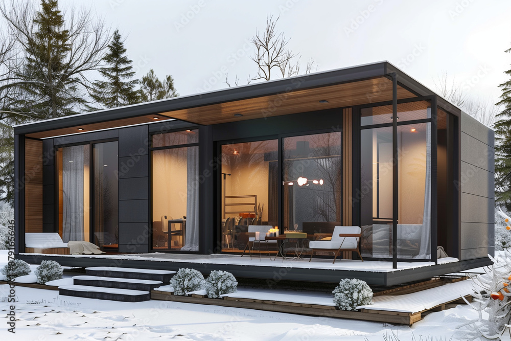 luxury real estate house in the winter with high ceilings as an architecture concept luxury real estate house in the winter with high ceilings as an architecture concept