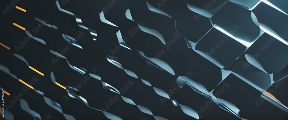 Fototapeta premium Futuristic hexagonal structure background