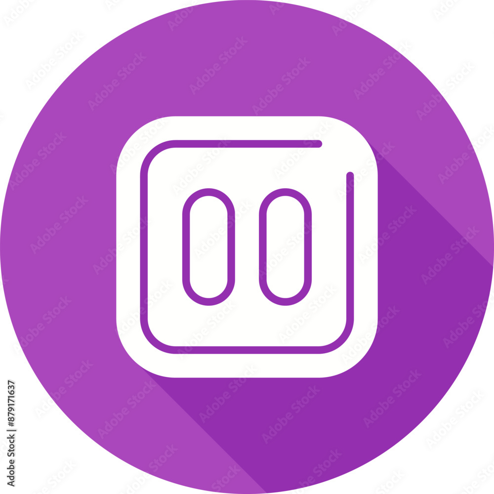 Pause Sqaure Vector Icon Pause Sqaure Vector Icon